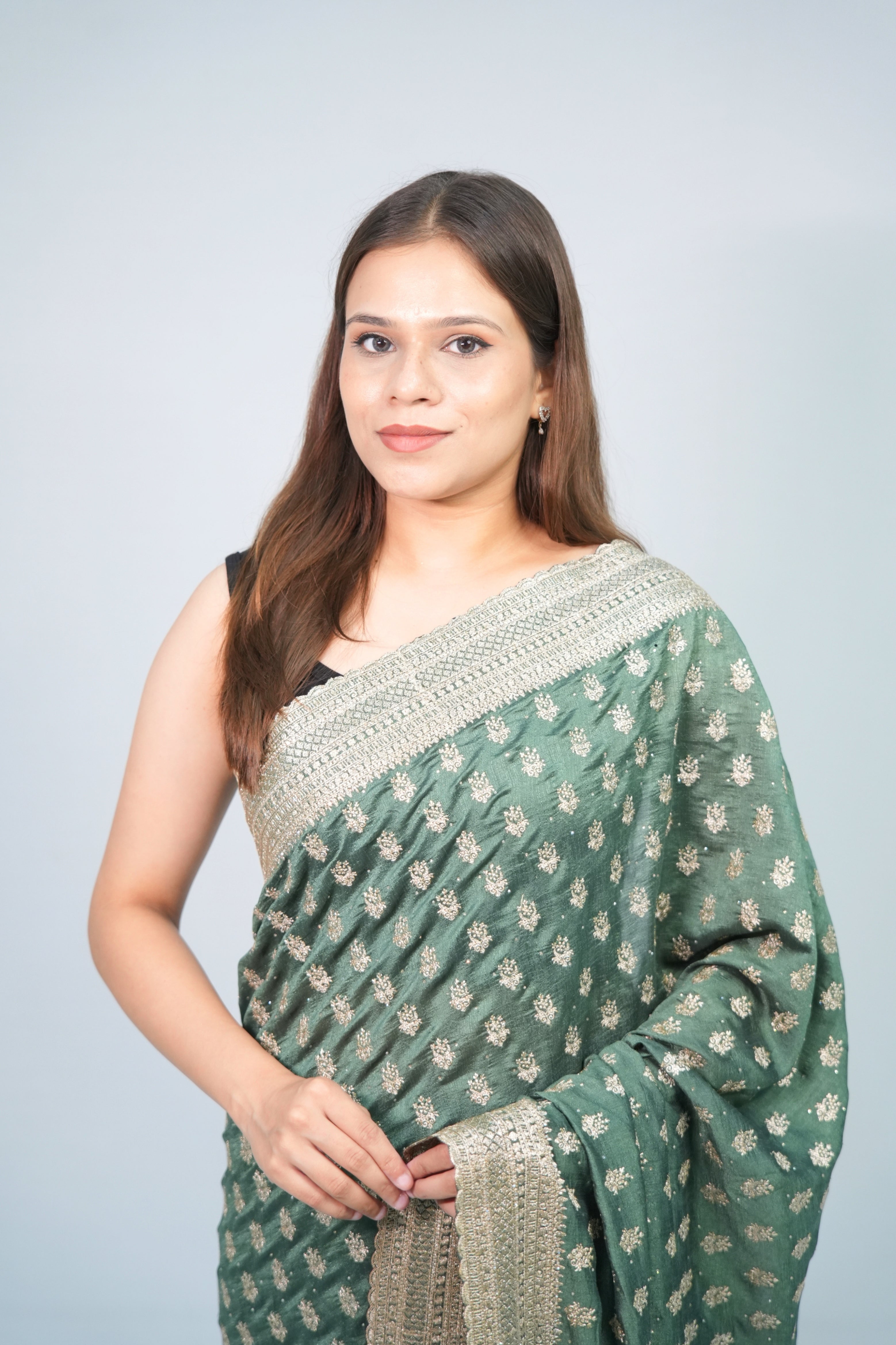Vichitra Silk Pitai work