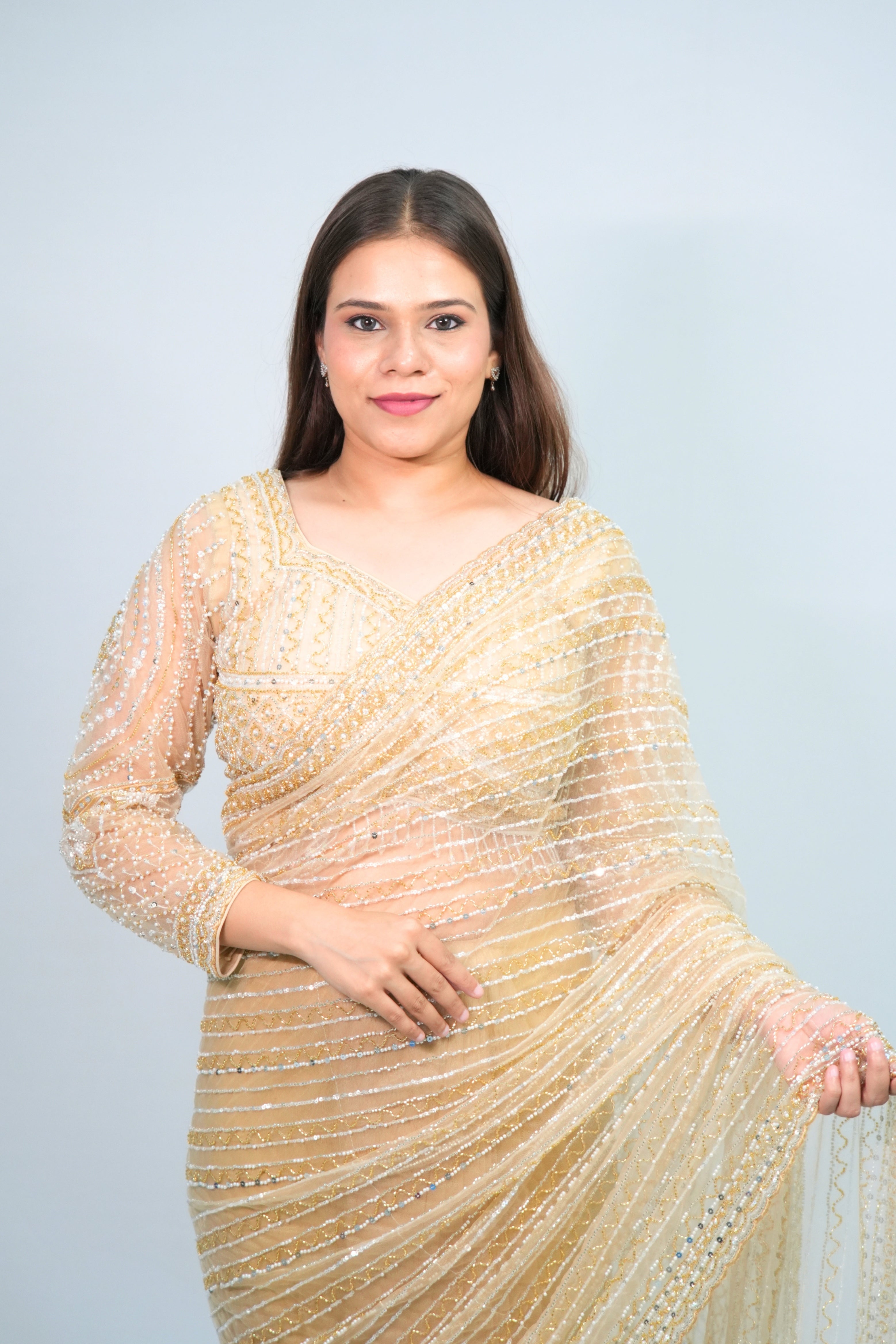 Designer Net Saree
