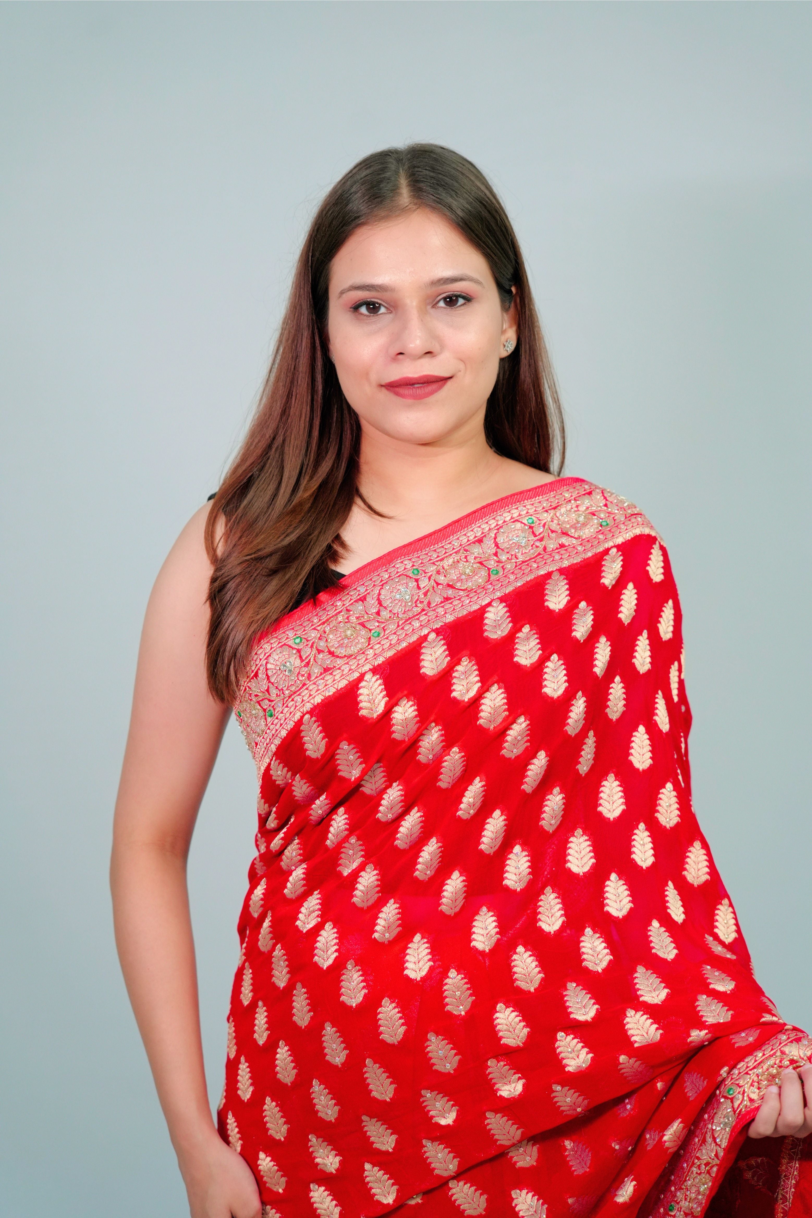 Khaddi georgette handwork