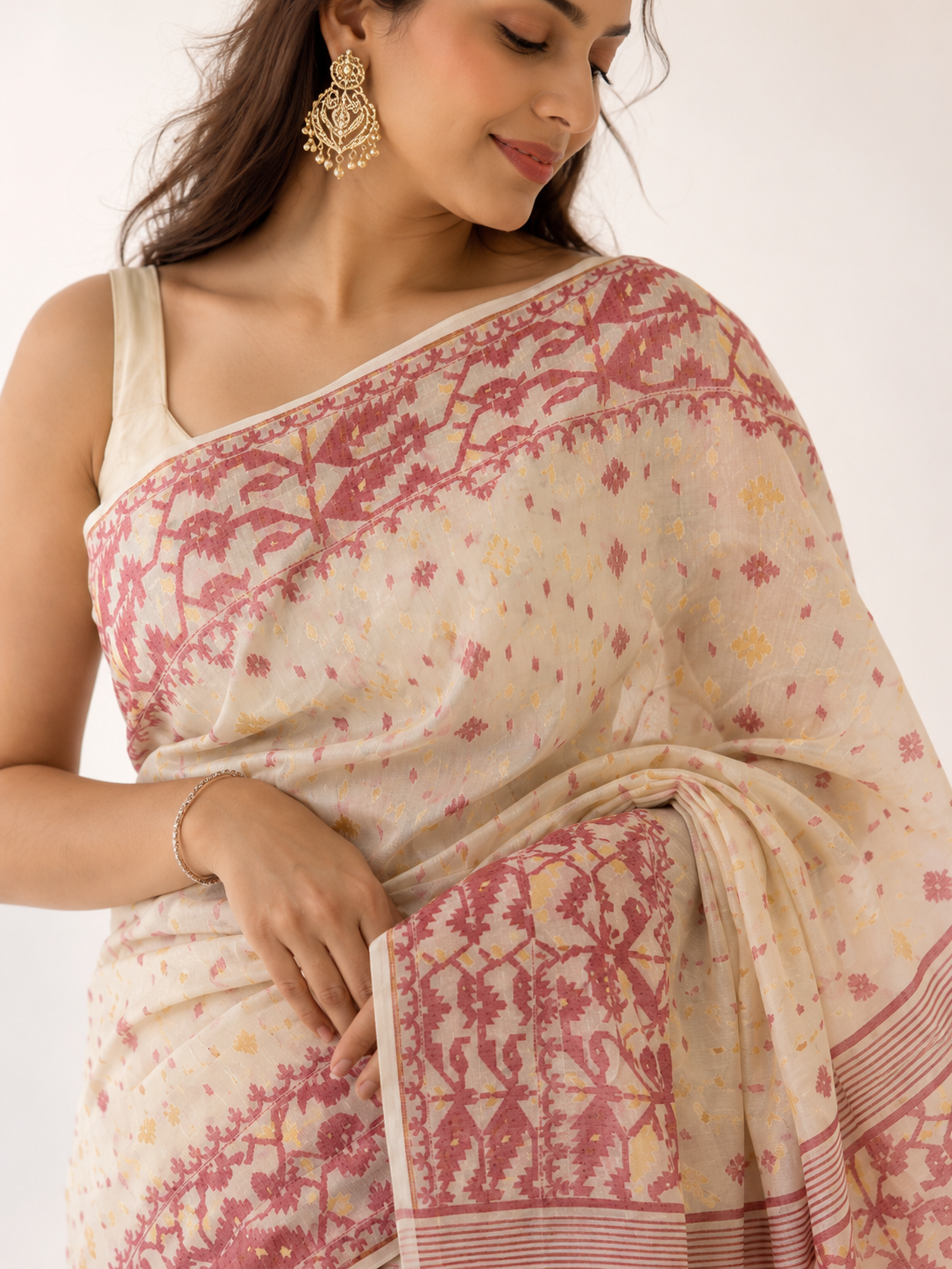 Cotton Dhakai Saree