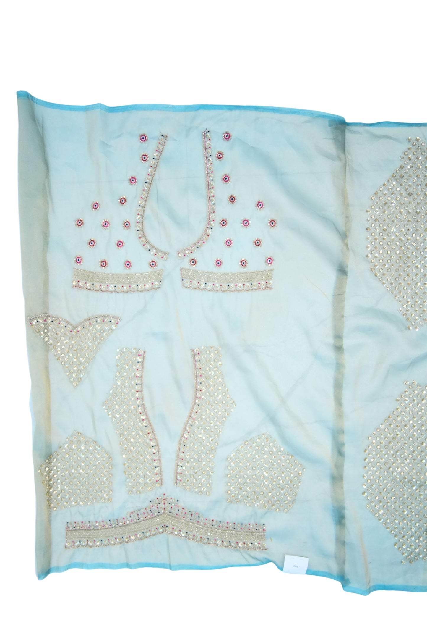 Tissue Hand Embroidered saree