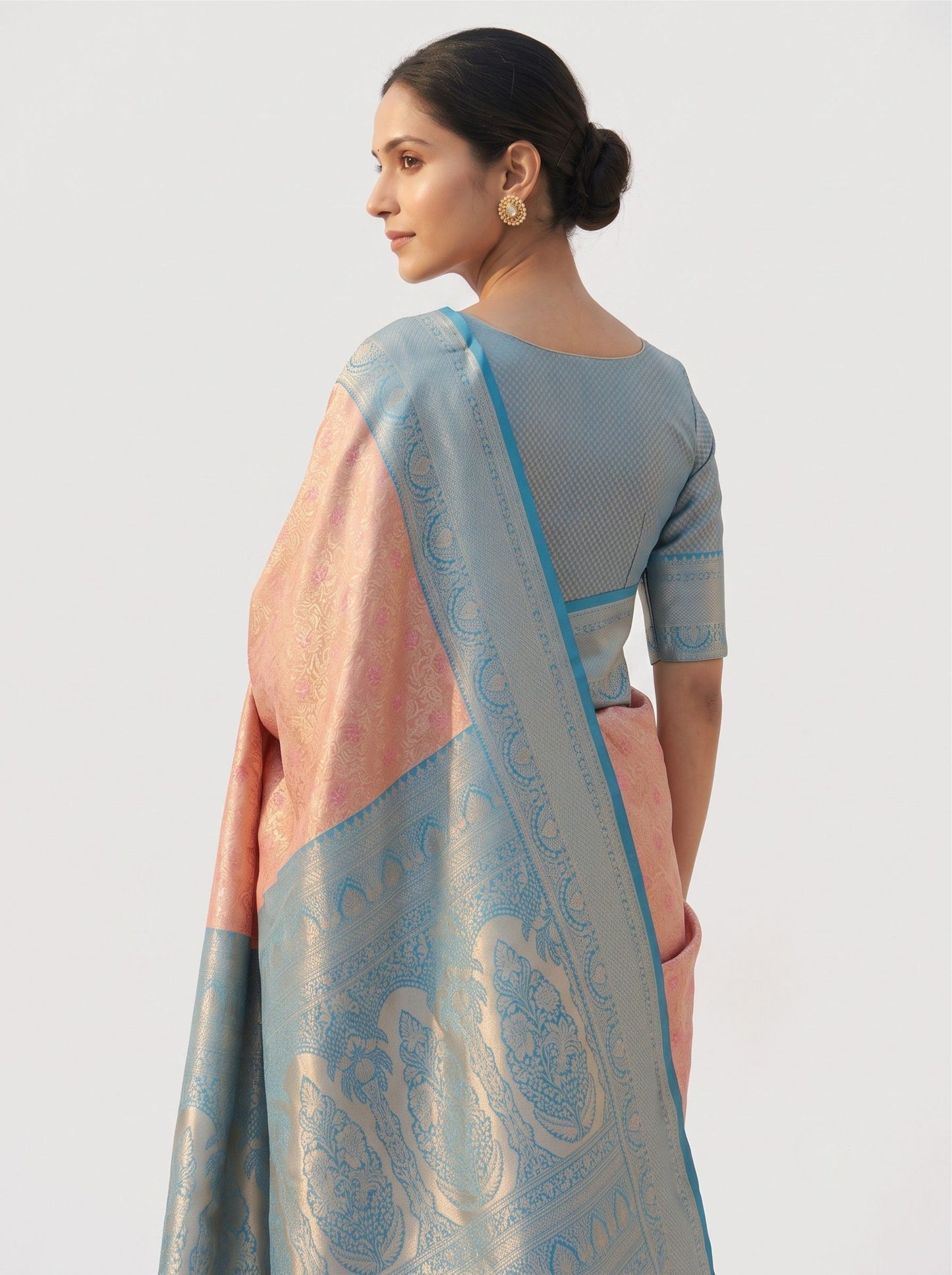 Contrast Kanjivaram Silk Saree