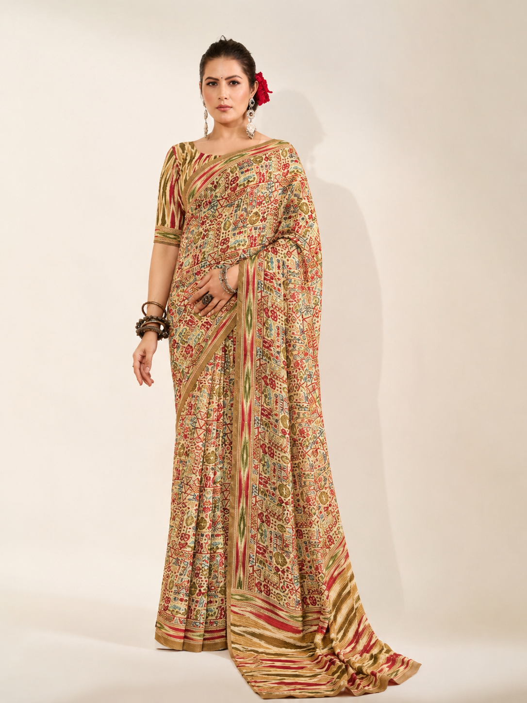 Printed Georgette Saree