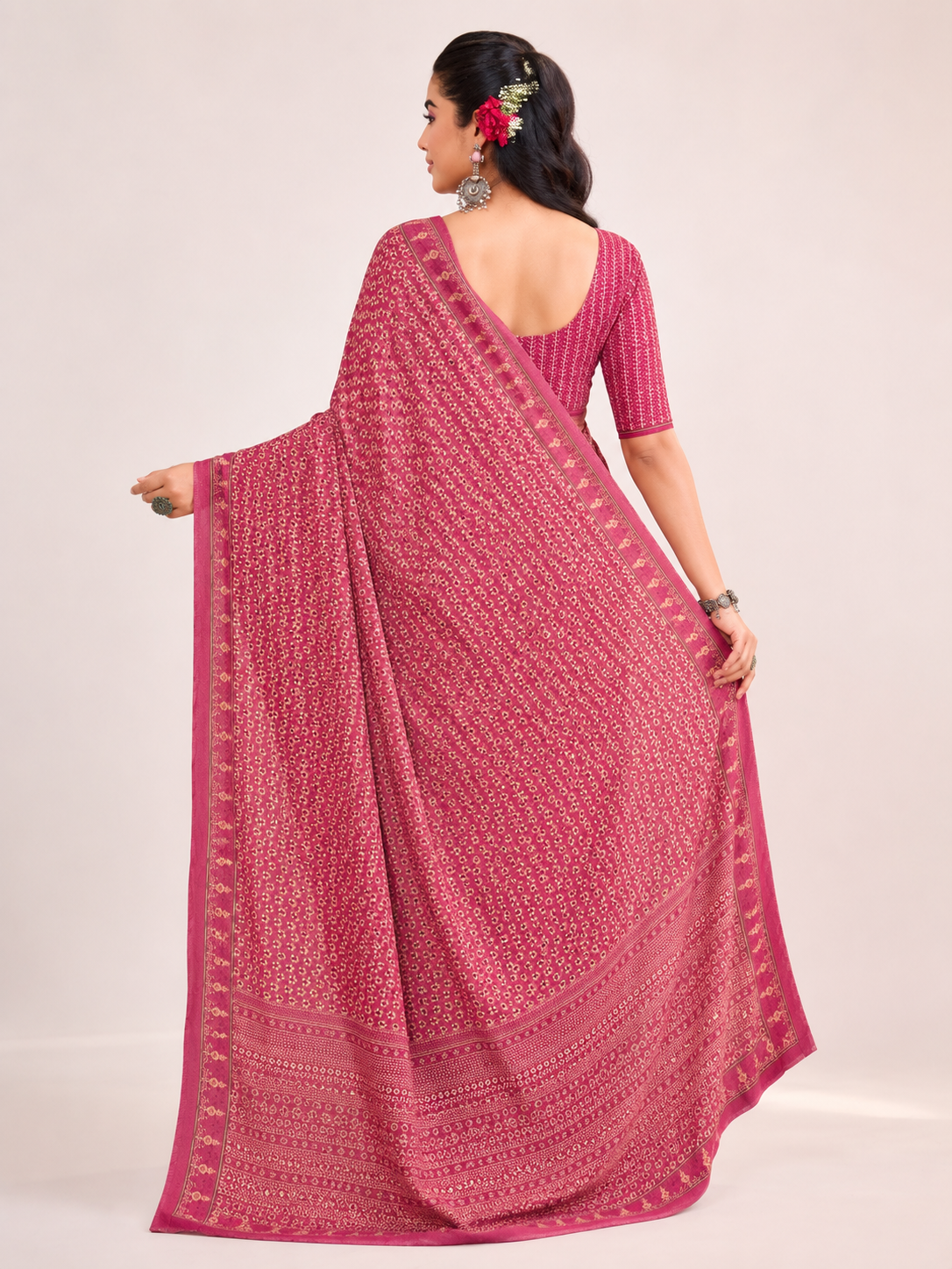 Printed Georgette Saree