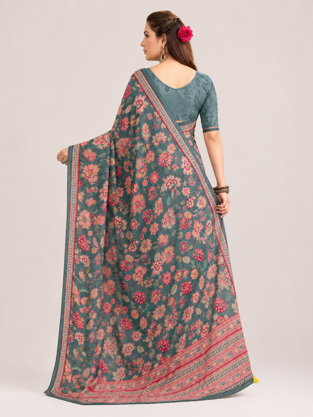 Printed Georgette Saree