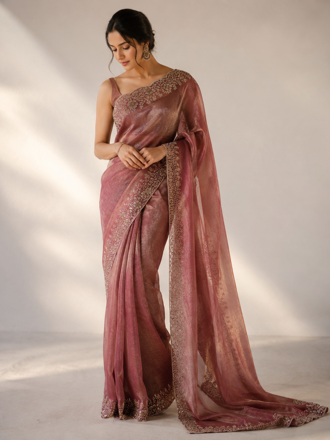 Crush Tissue Saree