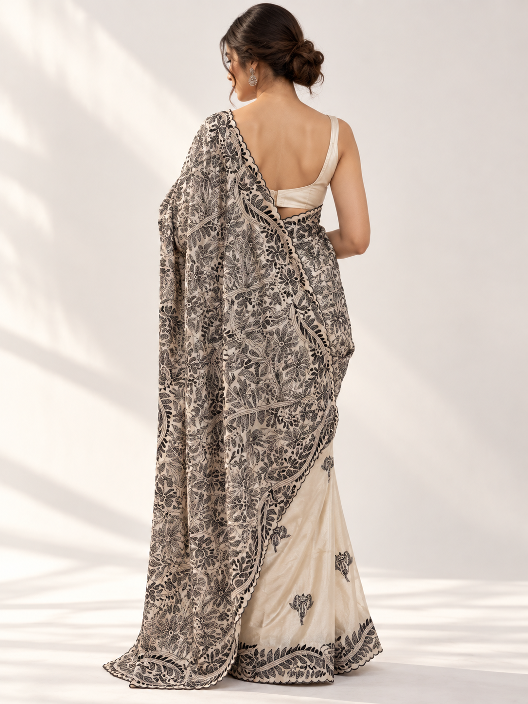 Tussar Kantha Saree