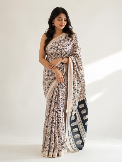 Bhagalpuri Silk Kantha Work Saree