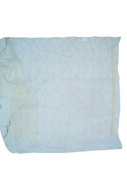 Tissue embroidery saree