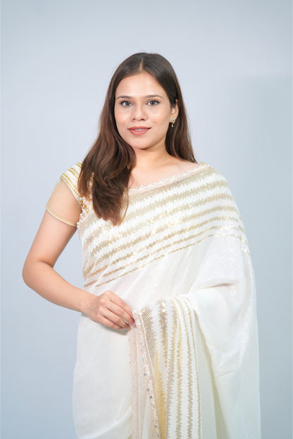 Designer georgette sequnce work saree