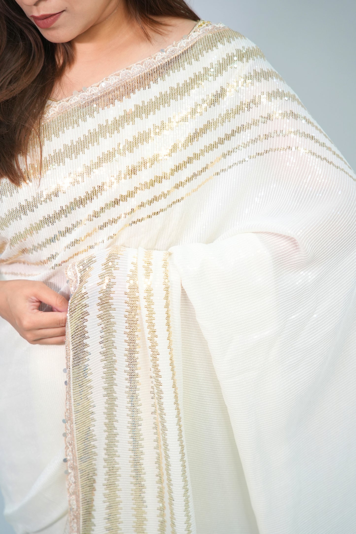 Designer georgette sequnce work saree