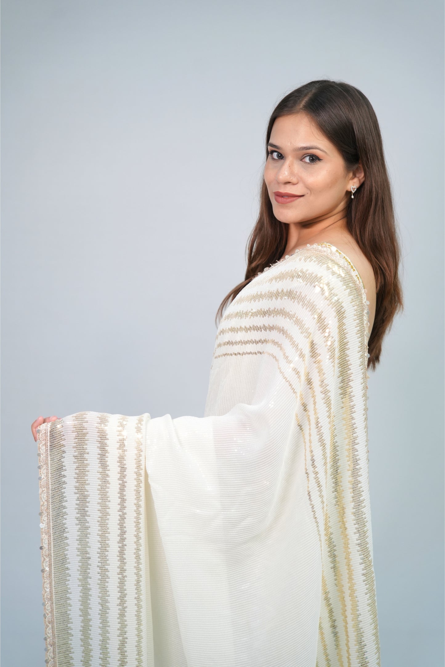 Designer georgette sequnce work saree