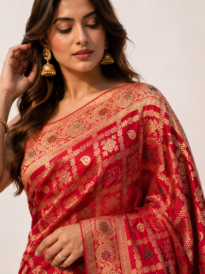 Banarsi Silk Stone Work