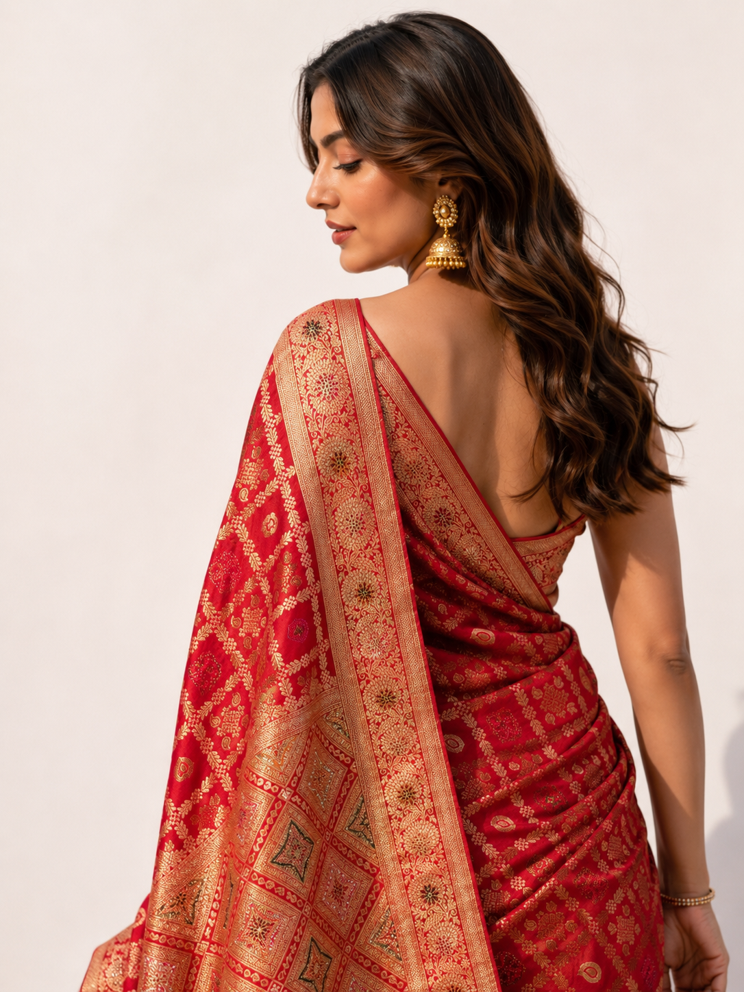 Banarsi Silk Stone Work