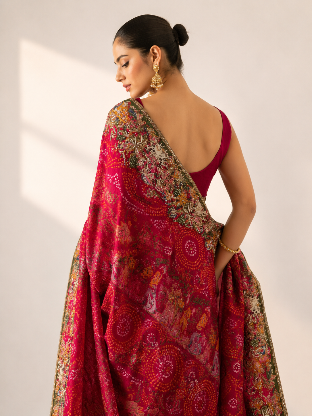 Georgette Kaddi Bandhani