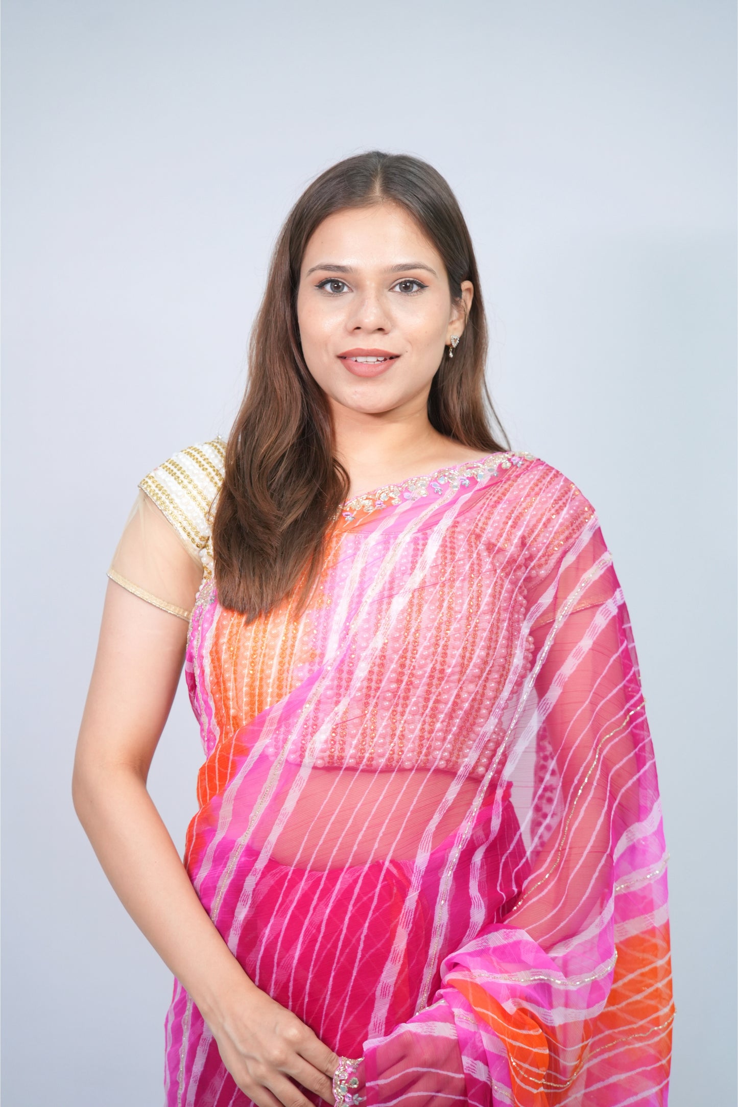Chiffon Leheriya work