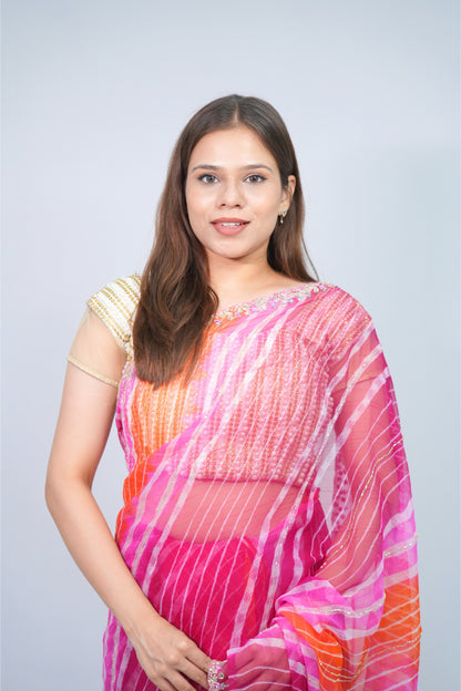 Chiffon Leheriya work
