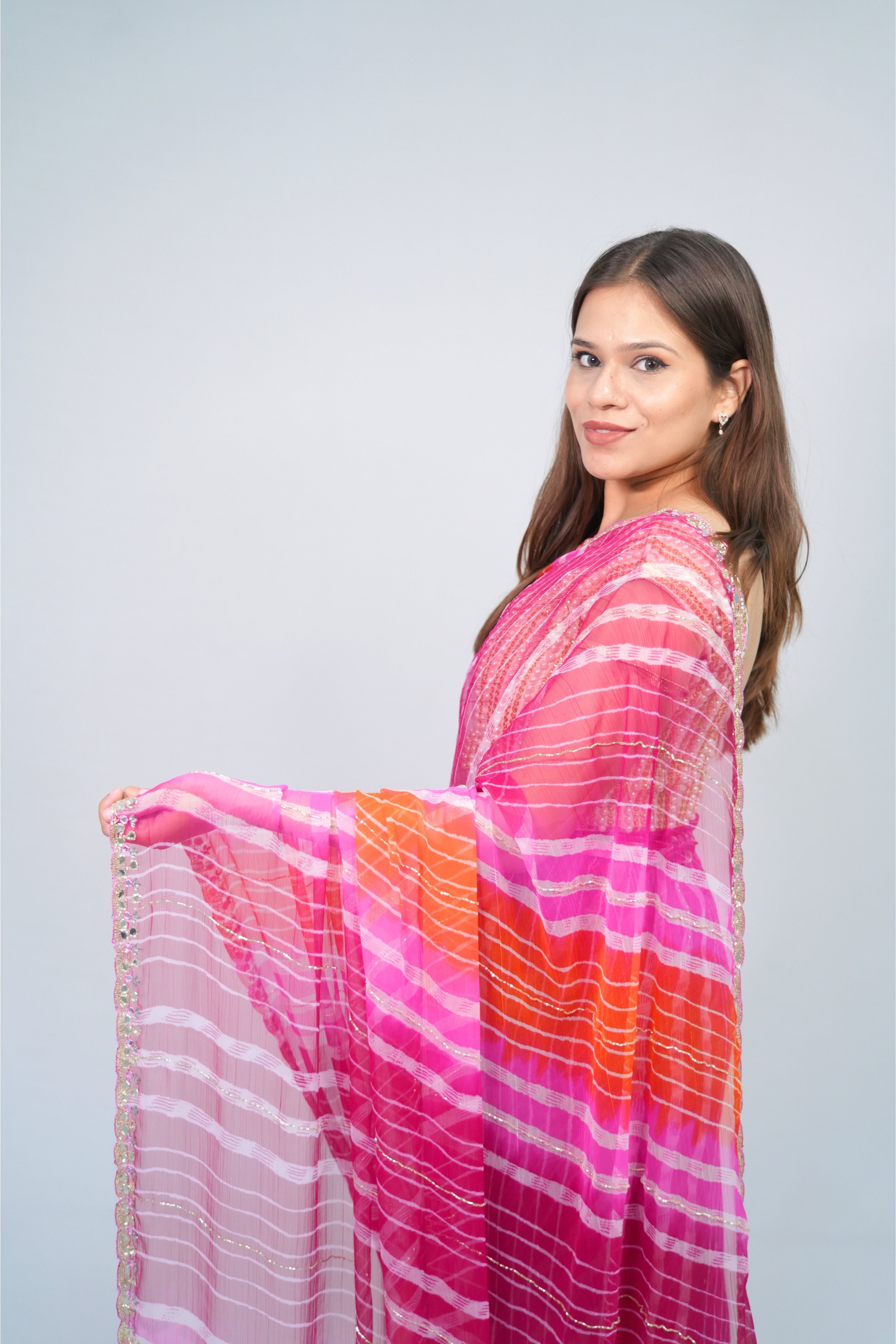 Chiffon Leheriya work