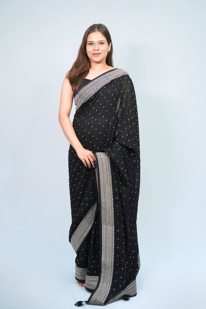 Vichitra Silk Pitai work