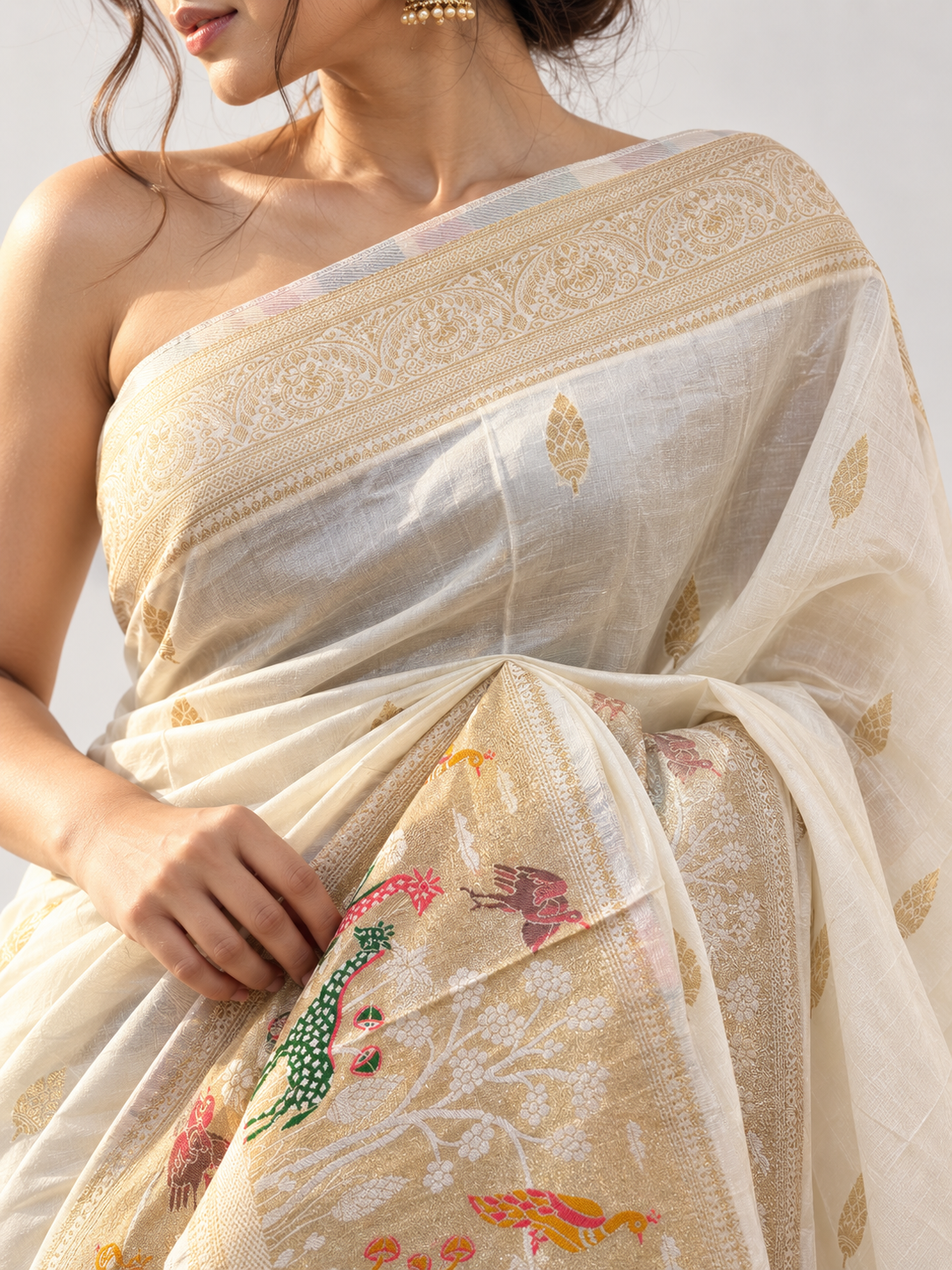 Ajrak Gota Modal Saree