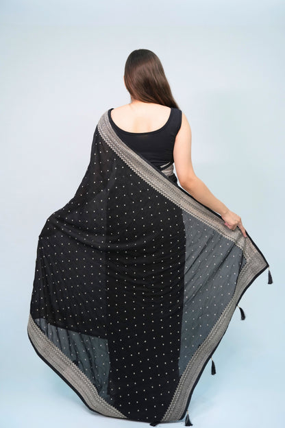 Vichitra Silk Pitai work