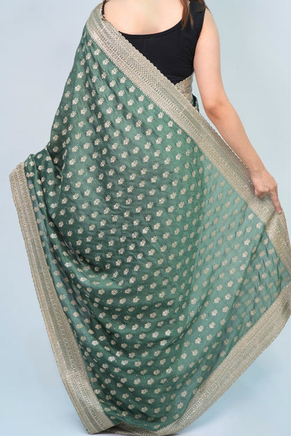 Vichitra Silk Pitai work
