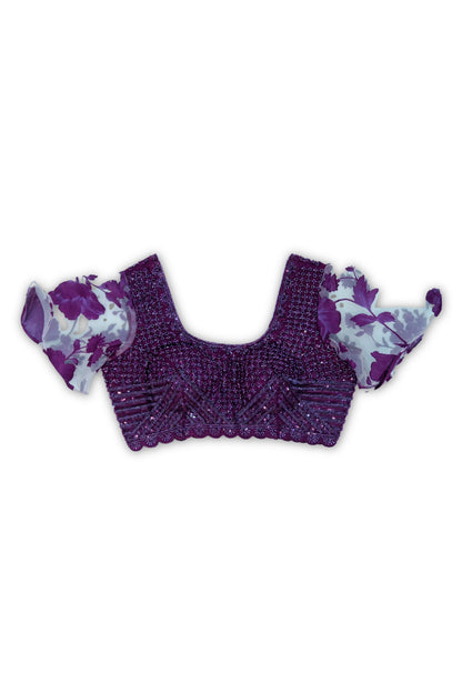 Glass tissue applique with handwork