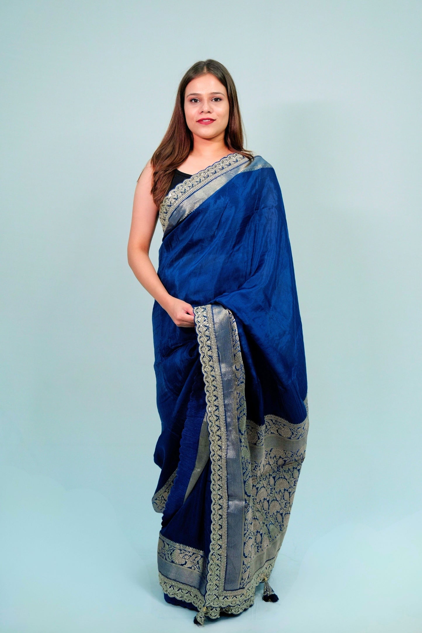 Body Plain silk Saree