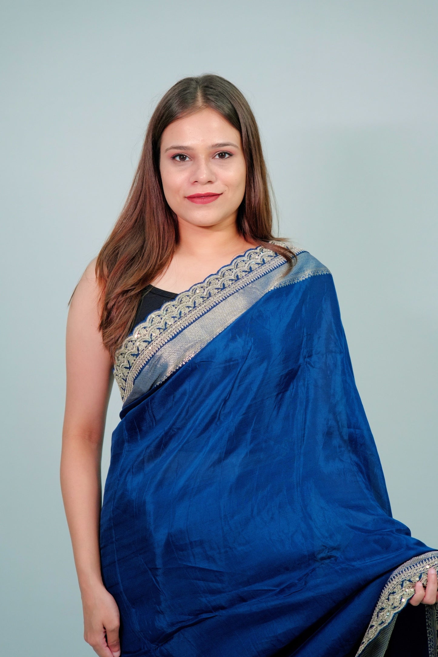 Body Plain silk Saree