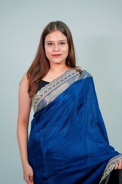 Body Plain silk Saree