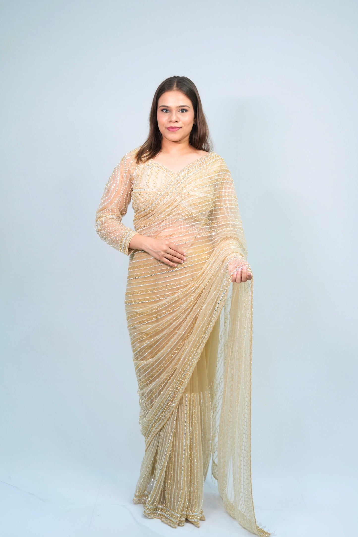 Designer Net Saree