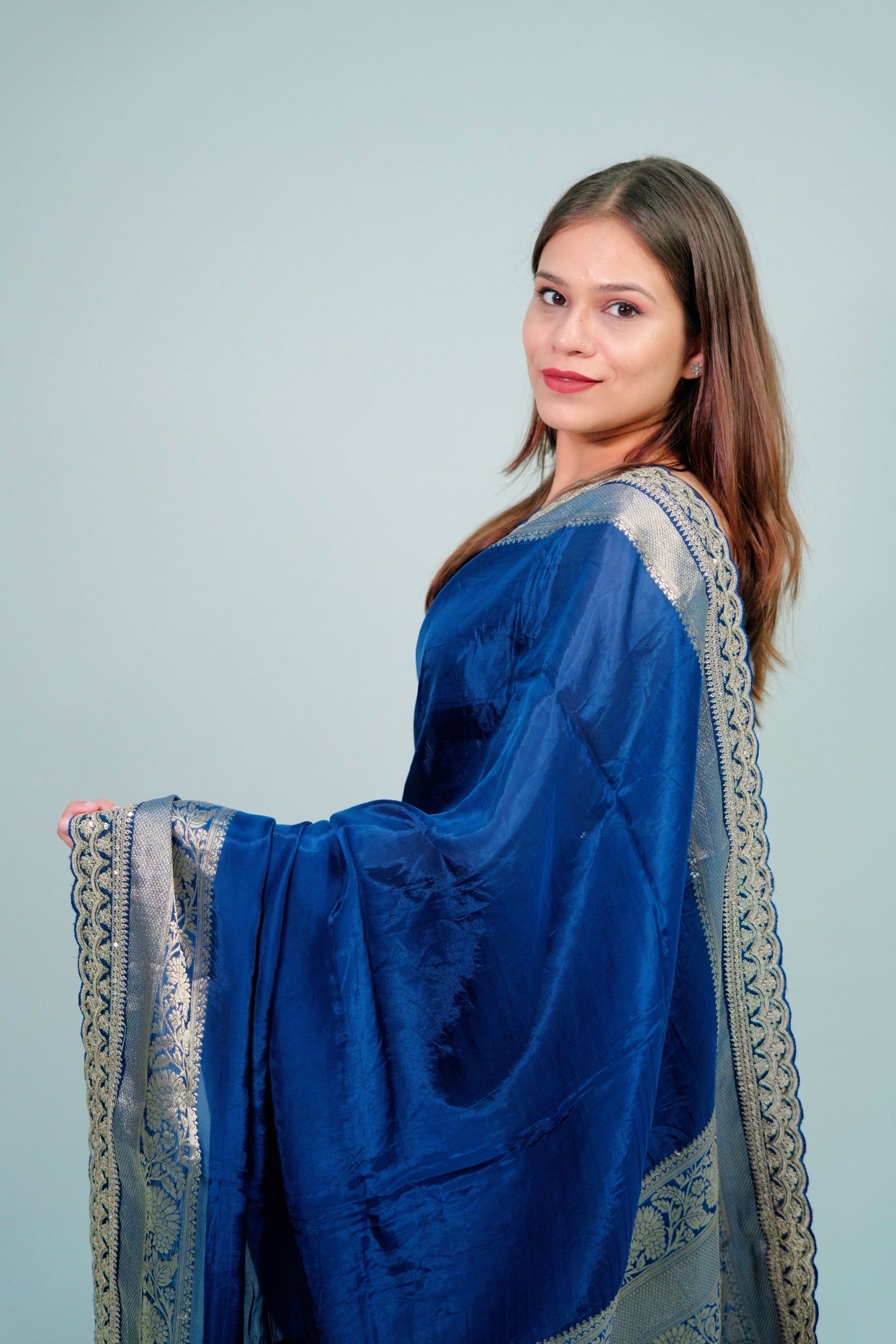 Body Plain silk Saree