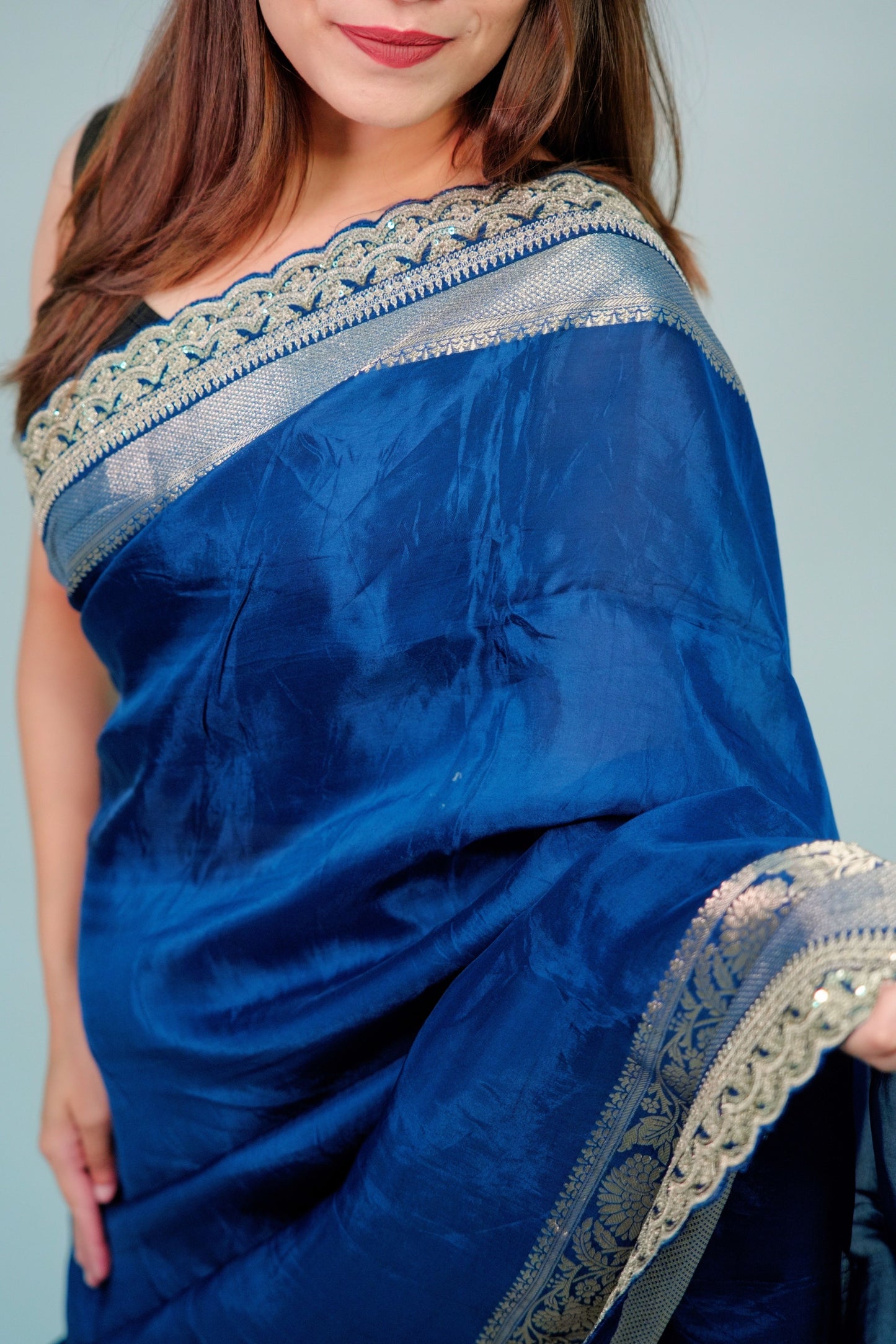 Body Plain silk Saree