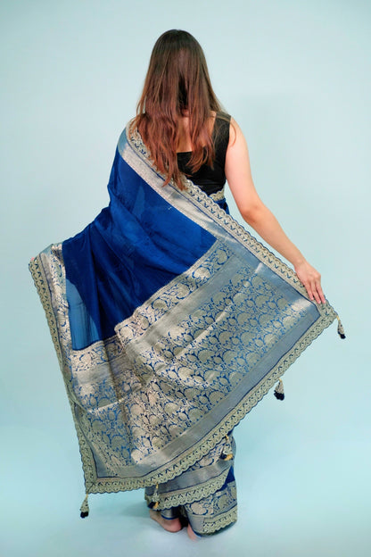 Body Plain silk Saree
