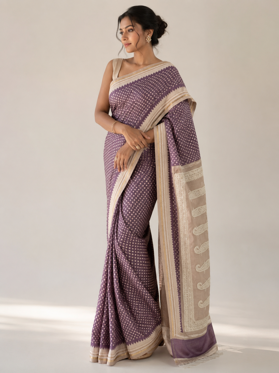 Tiusse Silk Embroidery Saree