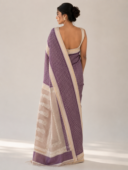 Tiusse Silk Embroidery Saree
