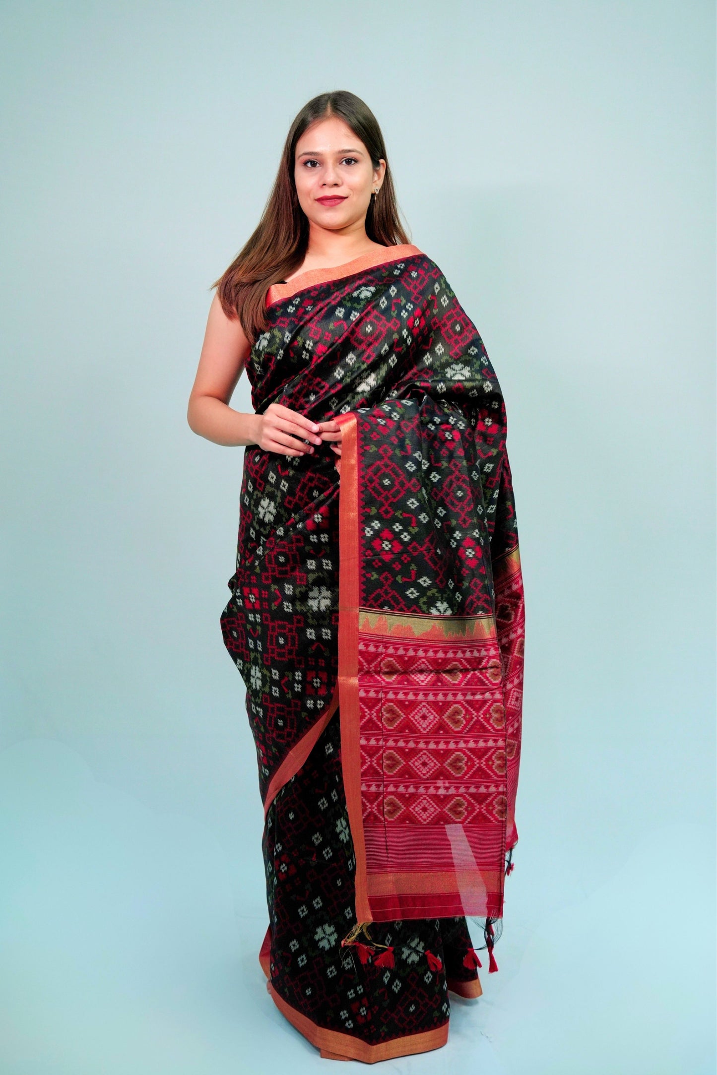 Cotton patola weaving saree