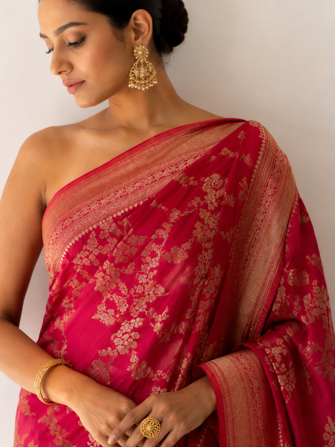 Chinon Crepe Saree
