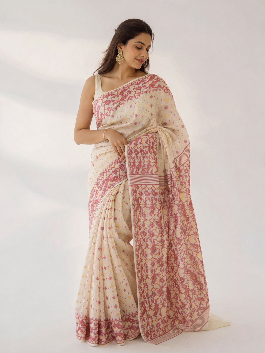Cotton Dhakai Saree