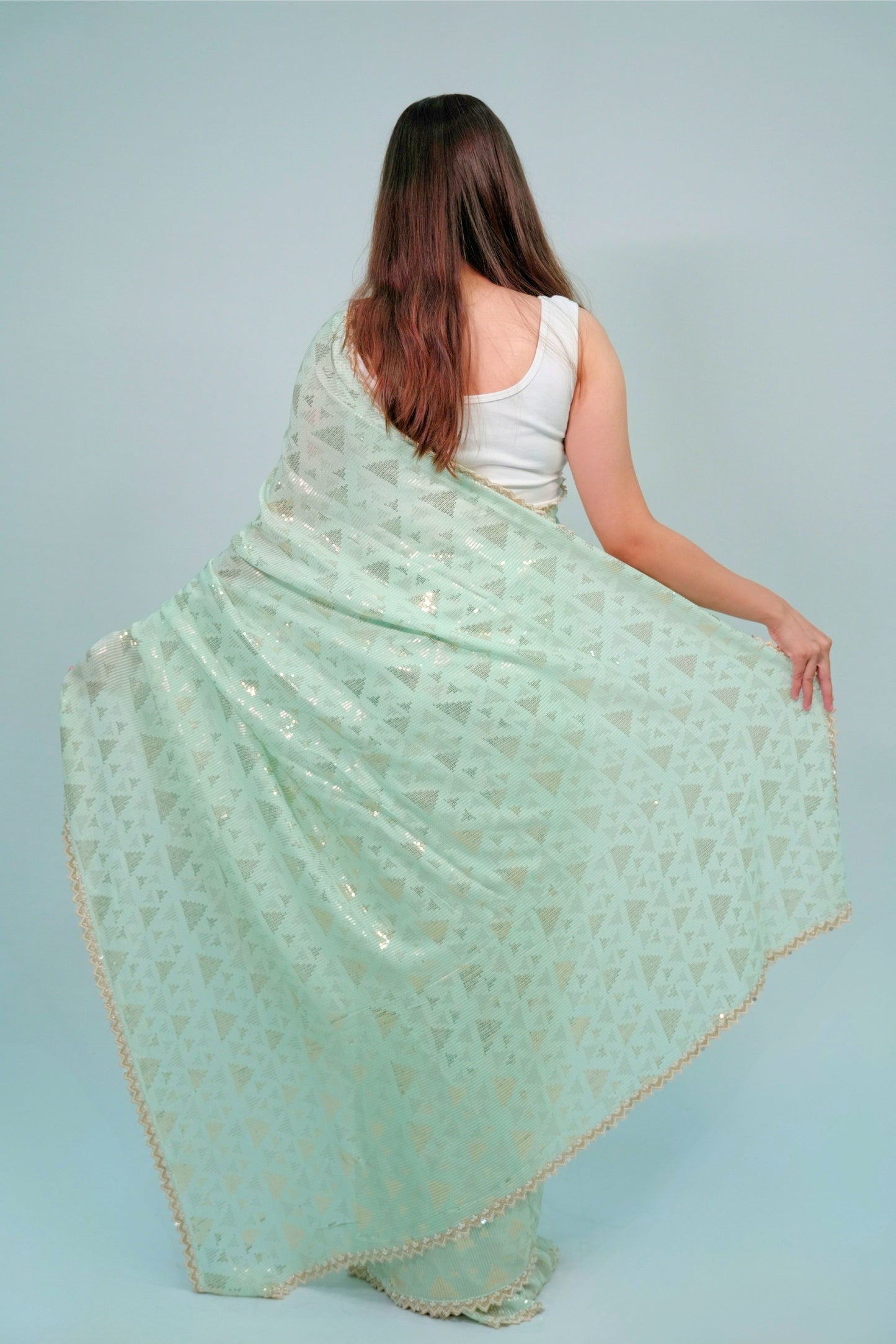Designer georgette sequnce work saree