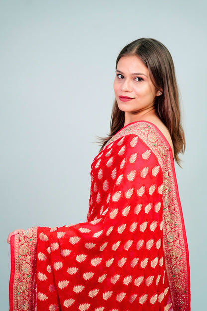 Khaddi georgette handwork