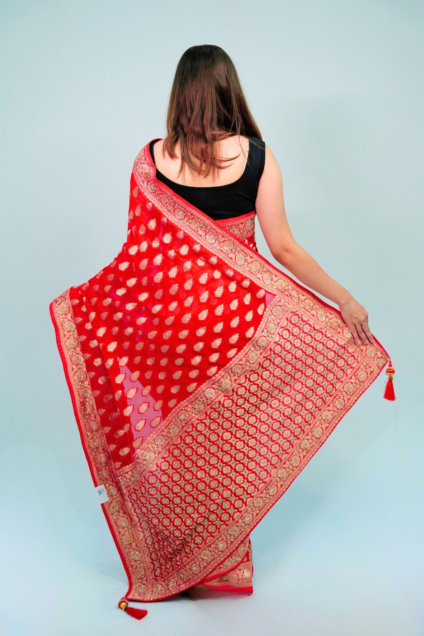 Khaddi georgette handwork