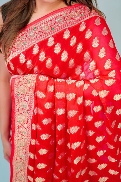 Khaddi georgette handwork