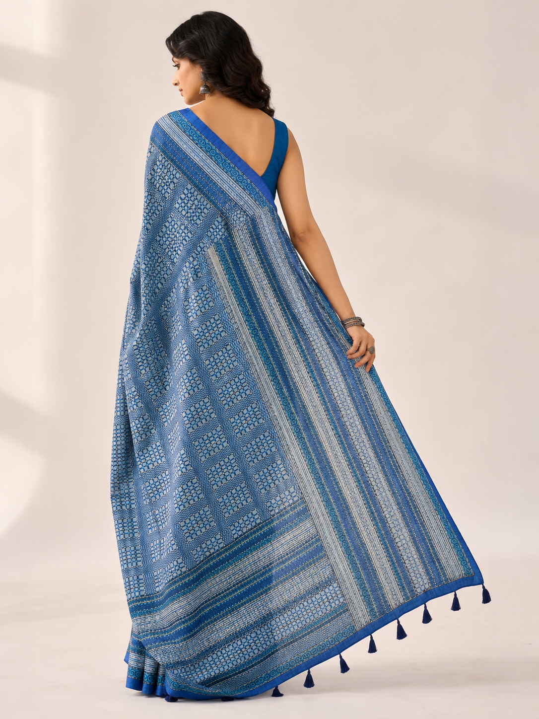 Tusser Silk,Kantha Work