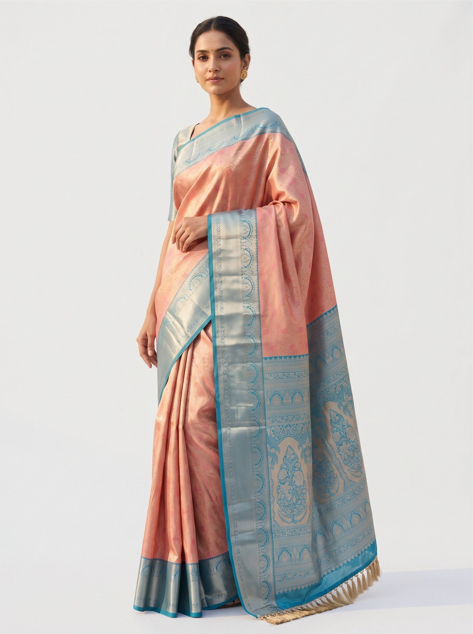 Contrast Kanjivaram Silk Saree