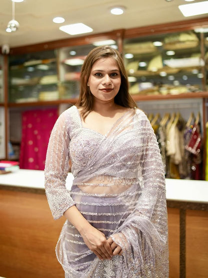 Designer net saree