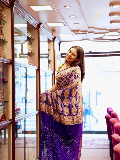 Khaddi Georgette Bandhani