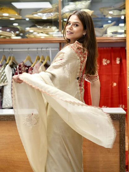 lightweight tissue saree