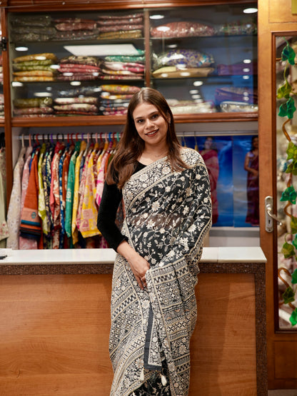 Georgette Chikankari saree