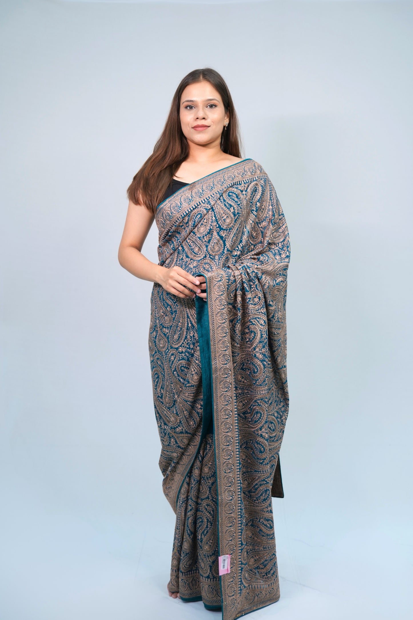 Georgette kashmiri work